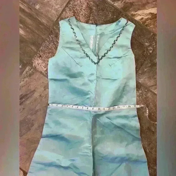 Vintage 1970’s Handmade Taffetta Jumpsuit - Picture 4 of 12